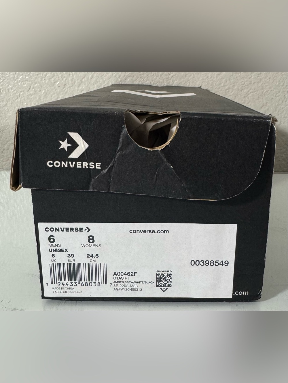 Converse High Top in Amber Brew Size 8 - Picture 5 of 5